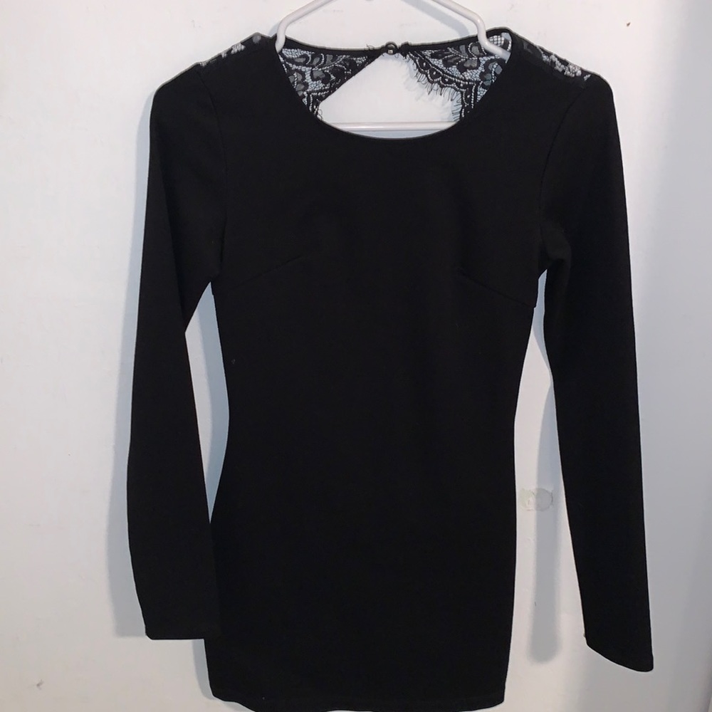 Black Long-Sleeve Backless Bodycon Lulu’s Dress